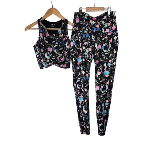 Zelos Women’s Print Leggings Cross Front High Waist Size Small - Picture 1 of 11